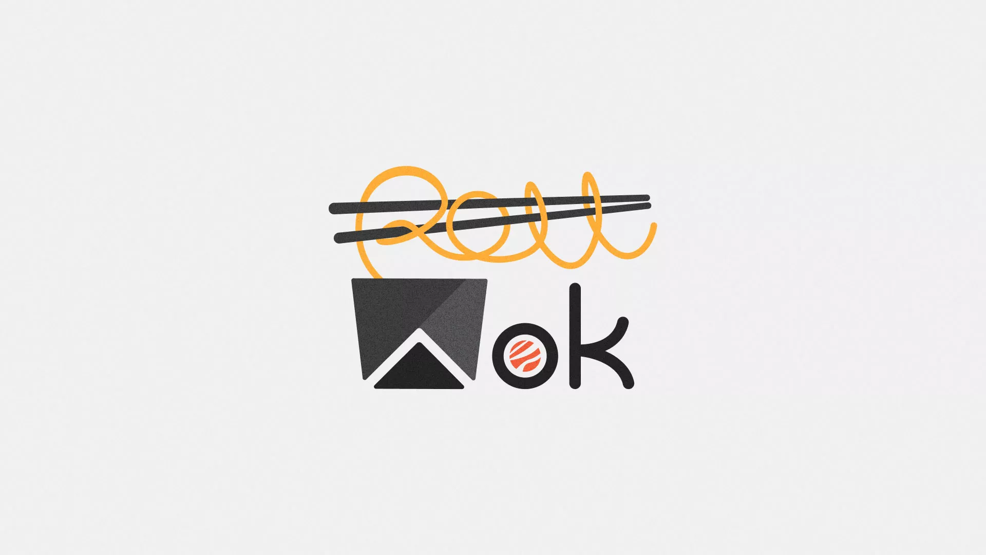 Разработка логотипа суши-бара «Roll Wok Club» в Выборге
